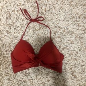 red swim suit top